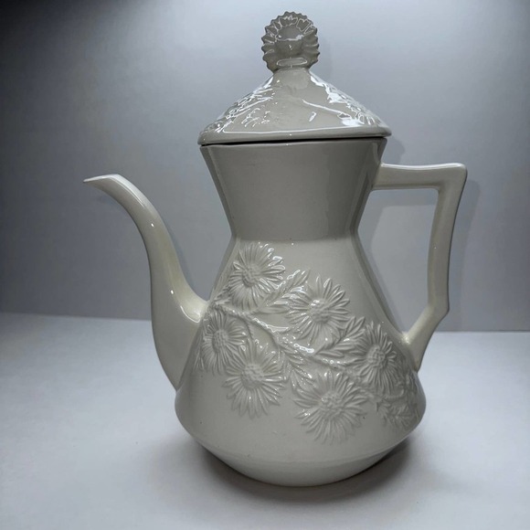 Daisy or Mini Sunflower Floral Teapot or Coffee Pot Ceramic - Picture 6 of 12